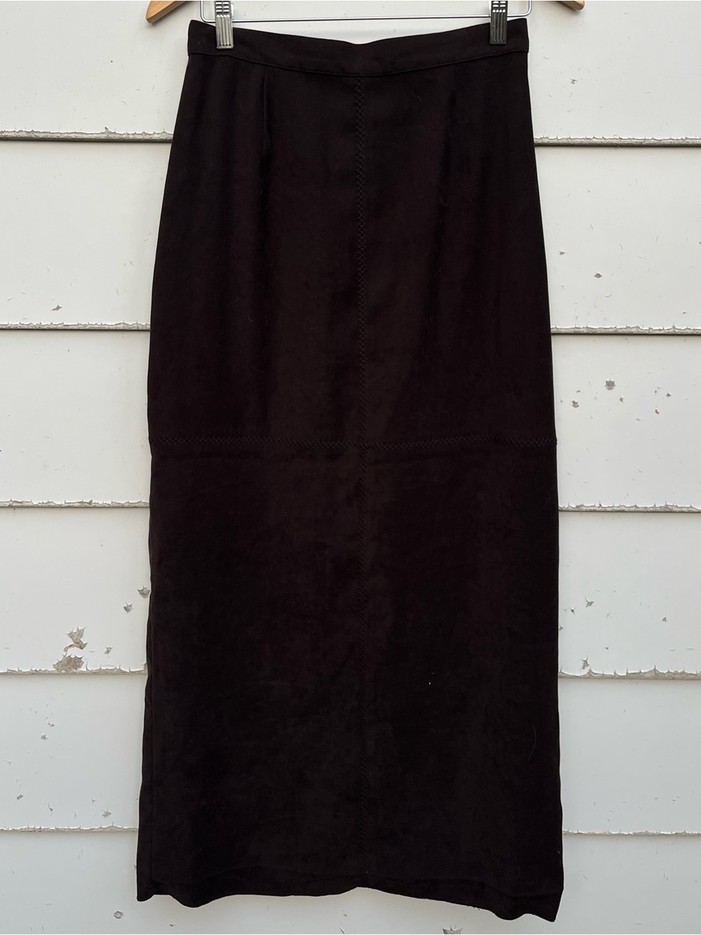 Y2K Western Brown Faux Suede Maxi Skirt Coastal Cowgirl